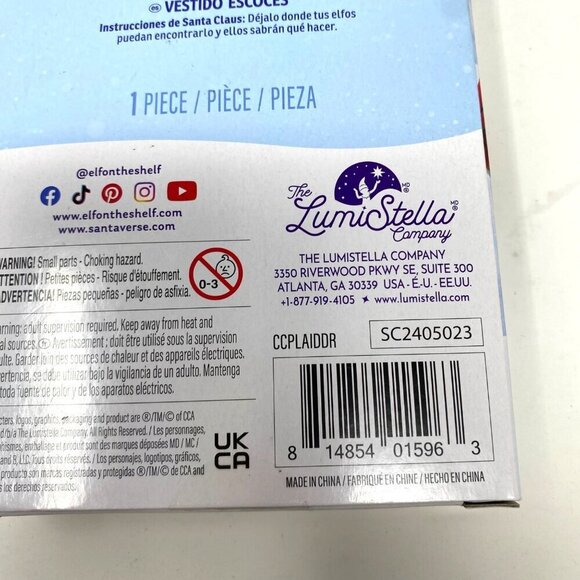 Elf on the Shelf Claus Couture Collection Gifts & Glamour Party Dress Tartan - Picture 6 of 9